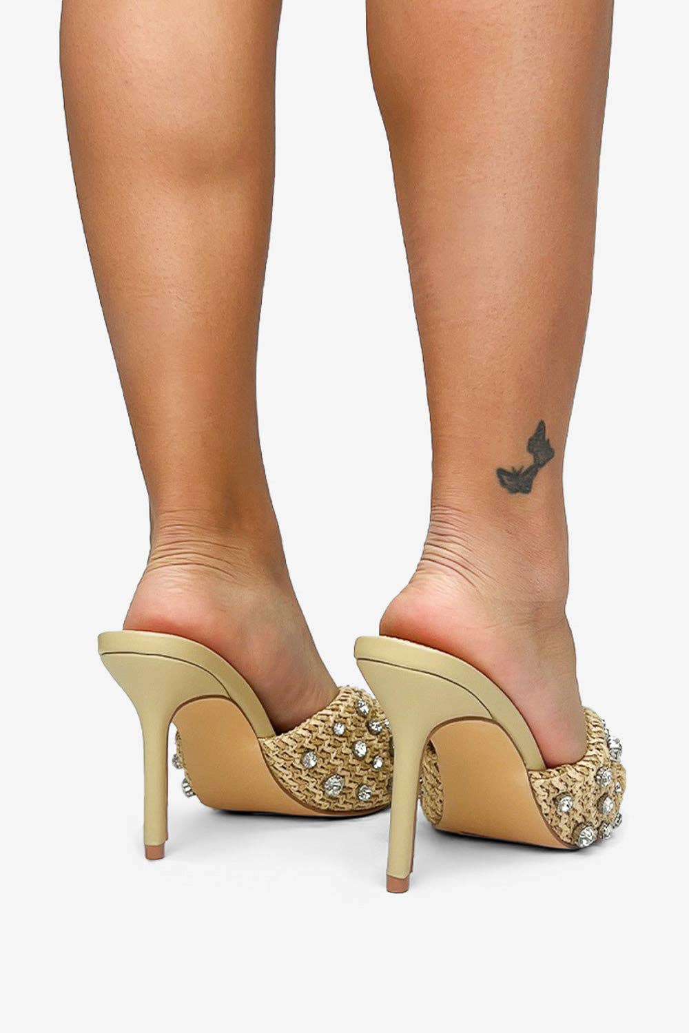 KORRA - Raffia Luxury Sandals, Beaded Design, Golden Hue